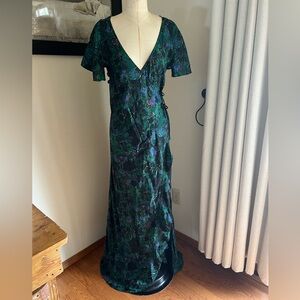 Free People Josephine Silk Wrap Dress XS NEW